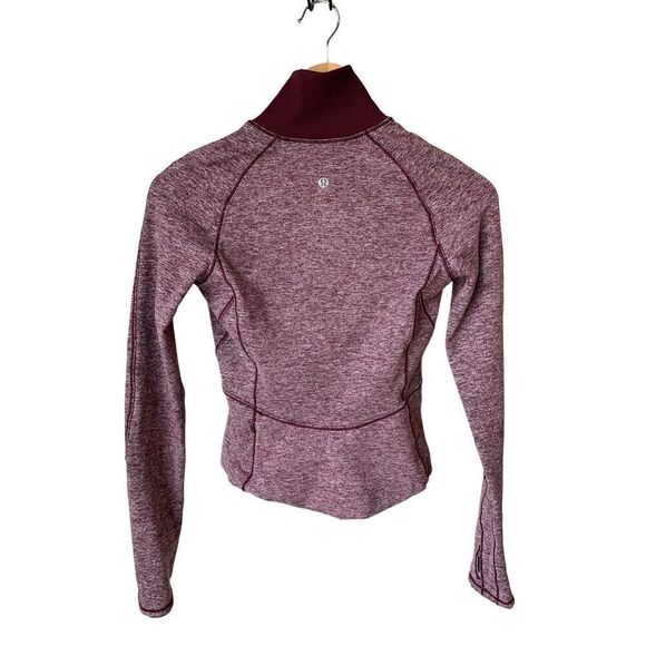 Lululemon Always Alert 1/2 Zip in Heathered Garnet - Picture 6 of 14